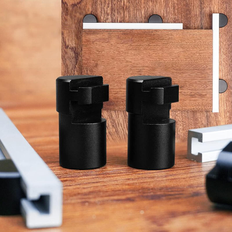 [Australia - AusPower] - 2 x Woodworking Table Workbench Auxiliary Tool Planer Stop Board 19mm 20mm Dog Hole Bench Dog Clamp Aluminum Alloy Baffle DIY Positioning Plate Tool (20mm) 20 mm 