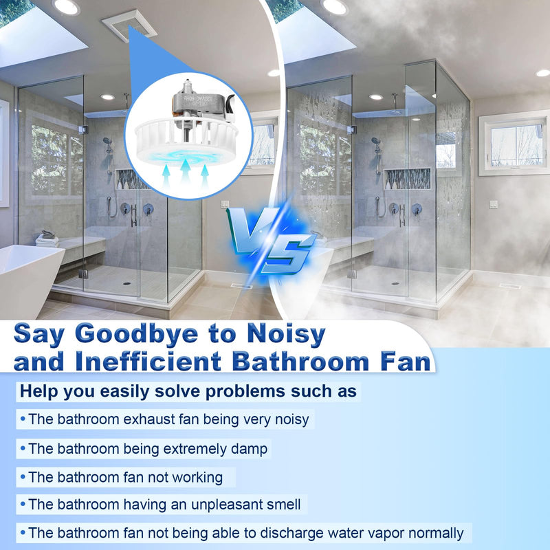 S0504B000 Bathroom Fan Motor Replacement Compatible with Broan Nutone769RL, 769RL B Unit, 769RL-R01, 763RLN, 763RL, 763RLN-R01, 769RFT-R01, VF707RCN, VF705RCN Exhaust Fan Motor 70 CFM Motor & Blower Wheel