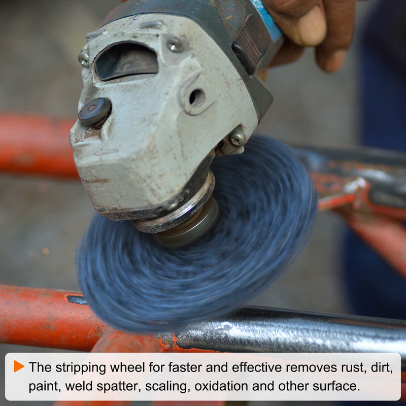[Australia - AusPower] - 2pcs Paint Stripping Disc Drill Attachment 5" x 1/2" with 1/4" Shaft Strip Clean Discs for Angle Grinder Clean and Remove Paint Coating Rust, Black 5"x1/2"x1/4" 