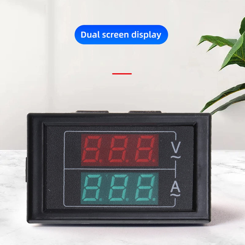 [Australia - AusPower] - Volts Amp Meter, 500V 100A Digital Voltmeter Ammeter Panel,LED 2in1 Multimeter, 2-Wire Voltage Amperages Tester Gauges, 4*1.6*6.3cm, As shown in the picture 