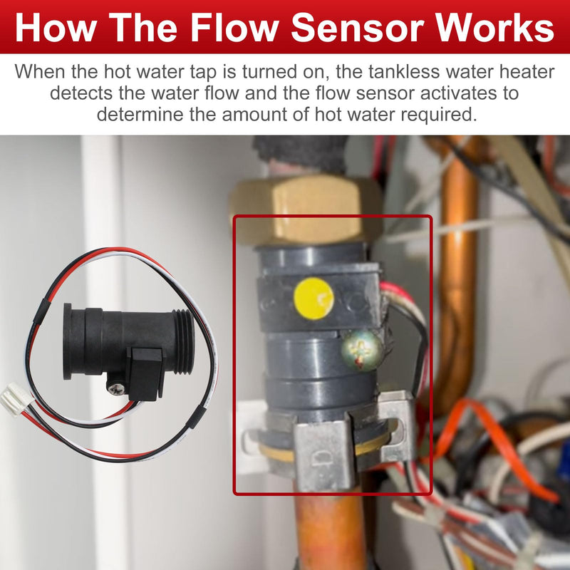 [Australia - AusPower] - 30010537A Flow Sensor for Navien Tankless Water Heater, Water Flow Sensor for Navien Water Heater Parts, Replacement for Navien 30011024H Flow Sensor 