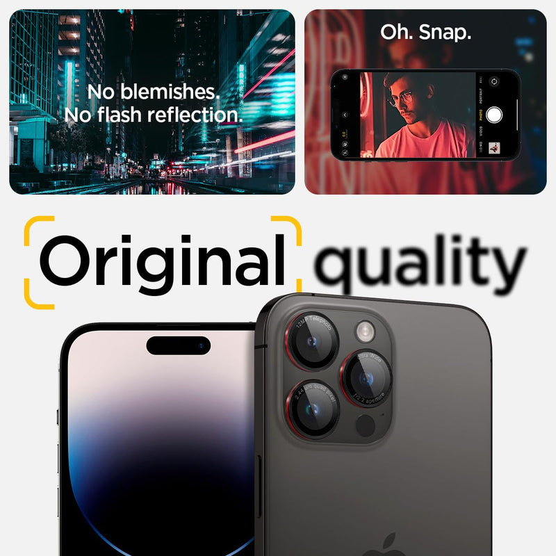 [Australia - AusPower] - Spigen Camera Lens Screen Protector [GlasTR EZ Fit Optik Pro] Designed for iPhone 15 Pro Max/iPhone 15 Pro/iPhone 14 Pro Max/iPhone 14 Pro [Case Friendly] - L-Series [2 Pack] 