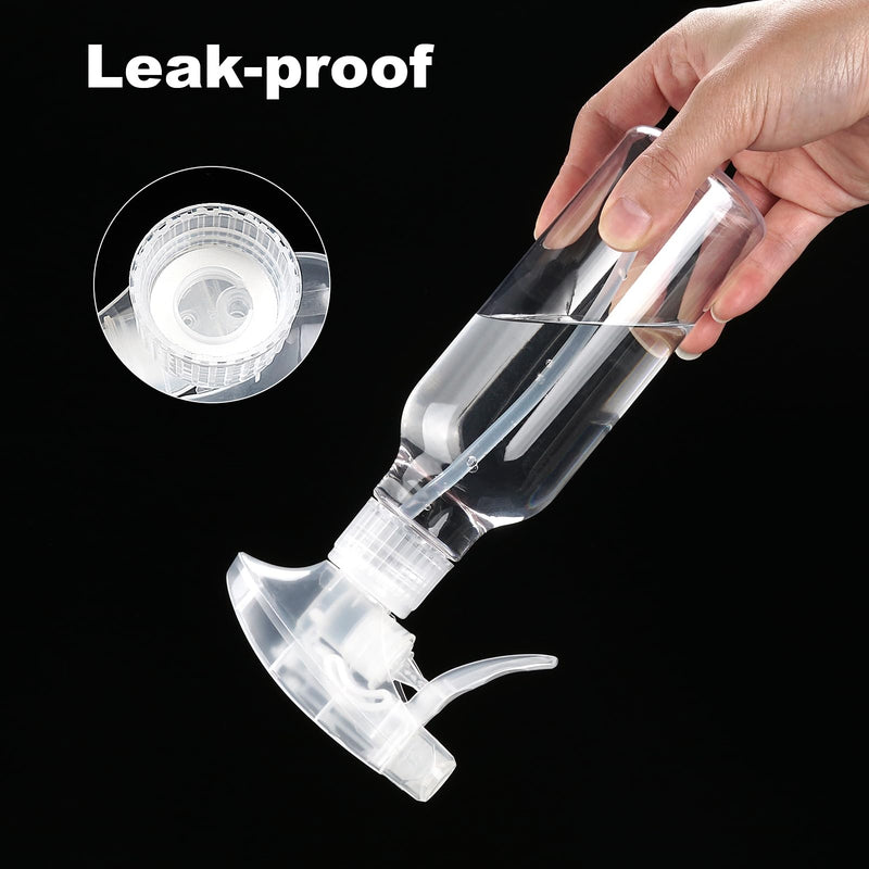 [Australia - AusPower] - Cosywell Plastic Spray Bottles 8.8oz/260ml 2 Pack Empty Spray Bottle for Cleaning Mist/Stream Heavy Duty Water Spraying Bottle for Cooking Solutions Essential Oils Hair Care(Clear) A-Clear 