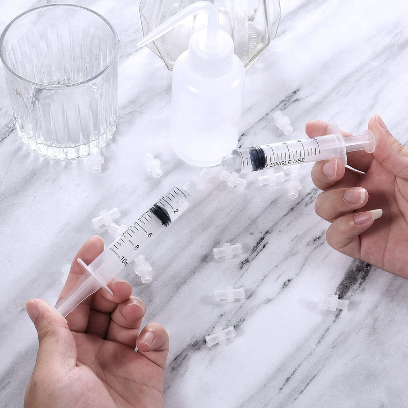 [Australia - AusPower] - 60pcs Syringe Adapter, Female Luer Lock Syringe Luer Lock Connector to Syringe Coupler Adapter Luer Lock Connector Kit 