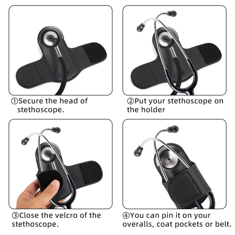 [Australia - AusPower] - Stethoscope Holder Clip, Lightweight Stethoscope Hip Holder & Belt Clip, Portable Holster for Scrubs – Relieves Neck Pain for Doctors, Nurses, EMT, Students – Fits Most Stethoscopes 