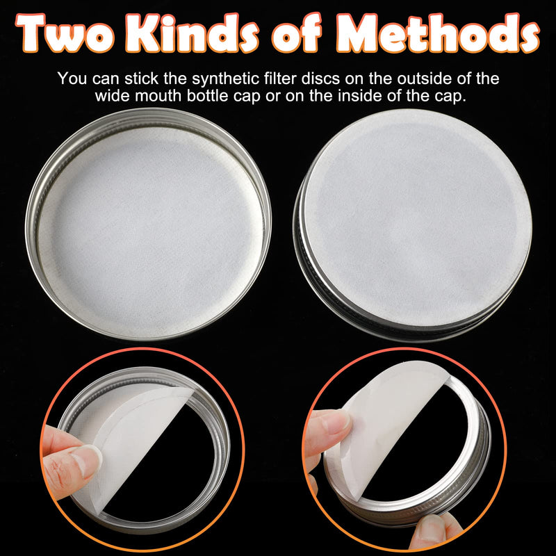 [Australia - AusPower] - Synthetic Filter Paper Stickers 0.3 ?m Filter Disc Wide Mouth Filter Paper Stickers Disc Adhesive Filter Patch Sticker for Mushroom Cultivation Wide Mouth Jar Lids Mason Jars, 68 mm(20 Pieces) 20 