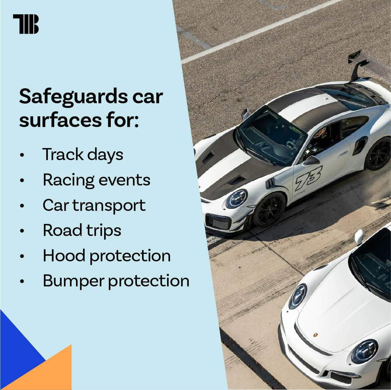 Track Tape for Cars - 6 inch x 1200" Roll, Made in USA, Temporary Paint Protection Film (PPF) for Road Trips and Car Transport, Clear Track Wrap Tape to Shield Vehicles from Rubber, Bugs, Debris