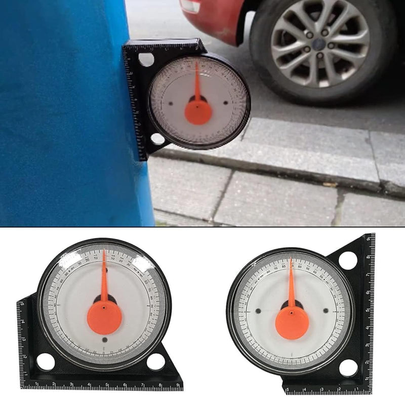 [Australia - AusPower] - Inclinometer, Mini Inclinometer Gauge, Multifunctional Plastic Inclinometer Angle Finder Level Meter for Construction Pipe Stairs Measurement 