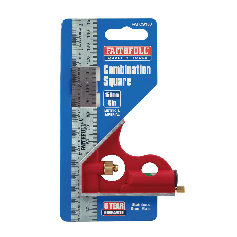 Faithfull CS150 Combination Square 150mm/6-inch 1 Multi