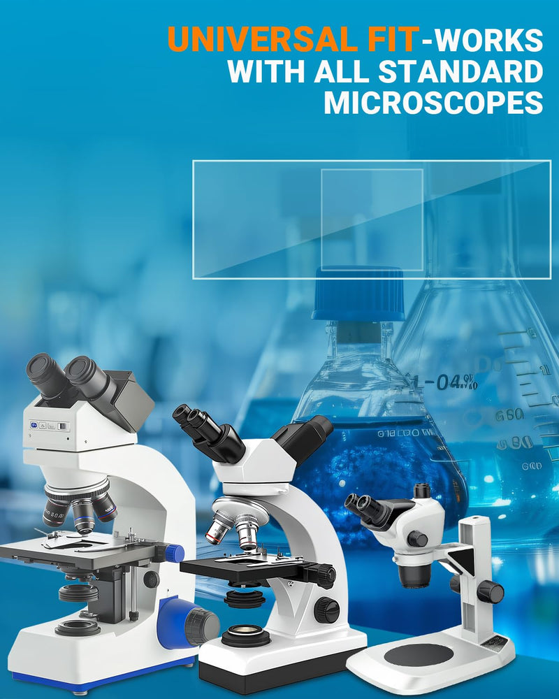 [Australia - AusPower] - Microscope Slides and Covers Kit – 50 Blank Pre-Cleaned Glass Slides for Microscope, 100 Cover Slips, for Teachers, Students, Families, and Science Enthusiasts 