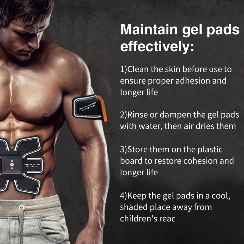[Australia - AusPower] - PAMASE 50/80 Pcs Gel Pads for Abs Stimulator - Replacement Pads for Abdominal Muscle Trainer, Reusable Ab Workout Toner Belt Accessory abs pads-50pcs 