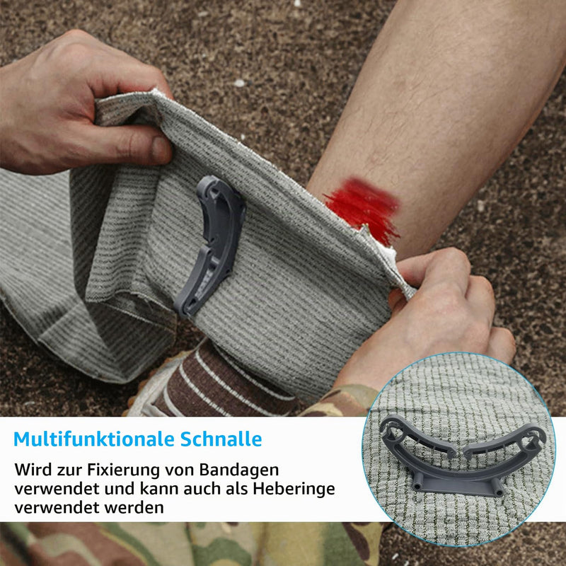 6 Inch Tourniquet Bandage Set, 3.8 x 95 cm Tourniquet Tactical, Emergency Tourniquet, Israeli Tactical Tourniquet, Emergency First Aid Bandage for Hiking, Mountaineering, Sports, Camping, Climbing 15 cm