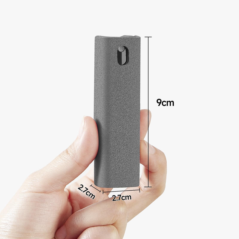 [Australia - AusPower] - YTT Touchscreen Mist Cleaner, Screen Cleaner, for All Phones, Laptop and Tablet Screens,Two in One Spray and Microfiber Cloth (Grey) Grey 
