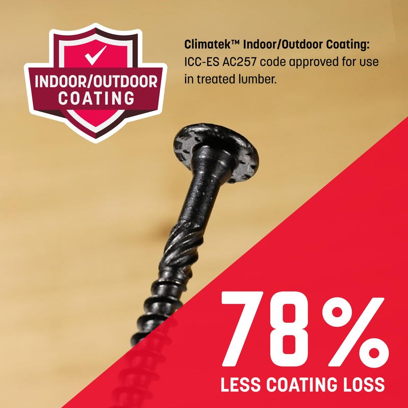 GRK Fasteners RSS™ 5/16 x 3-1/8 Inch, Black Multi-Purpose Structural Screws, 25 PCS, Rust Resistant Climatek™ Coating, Interior and Exterior Use, Heavy-Duty, Decorative Hardware Decking Screws, Fast 5/16" x 3-1/8"