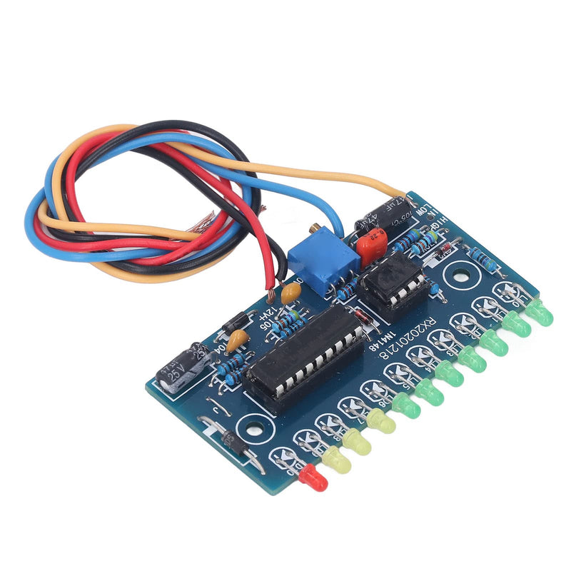 Funny 10 LED Audio Level Indicator LM3915 DIY Kit Electronic Sound Spectrum Analyzer Level Display Suite Module for Learning Electronics