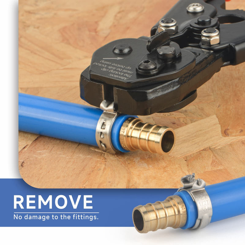 [Australia - AusPower] - iCRIMP Ratchet PEX Cinch&Remove Tool for 3/8 to 1-inch Stainless Steel Clamps-work with ASTM F2098 and Non 2098 Single Ear Hose Clamps PEX Clamp Cinch & Removal Tool 