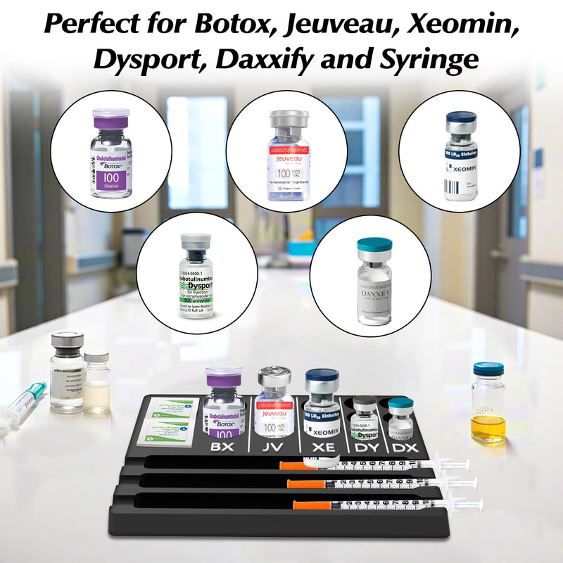 [Australia - AusPower] - Aesthetic Practitioner Vial Holder Syring Tray, Spill-Resistant Vial Holder & Injector Storage Tray Organizer for Aesthetic Practitioner, Ideal Gift for Aestheticians Nurses NPS & PAs 
