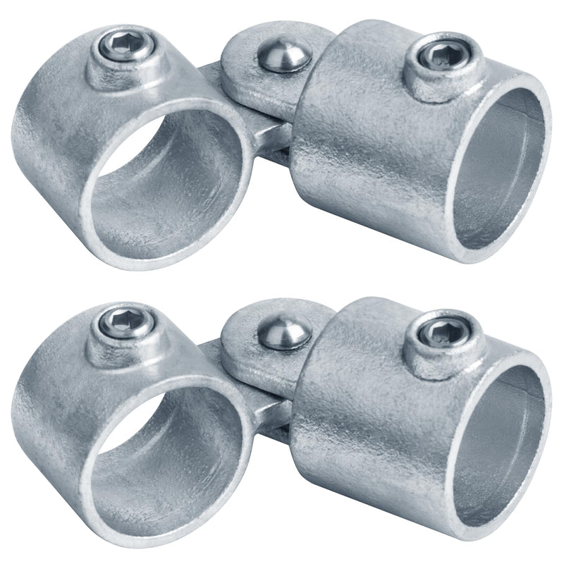 GBGS 2 Pack Swivel Socket Clamps,Fits 1-1/2" Nominal Structural Pipe (Actual O.D. 1.9"),Adjustable 0–180°,Secured with Set Screw
