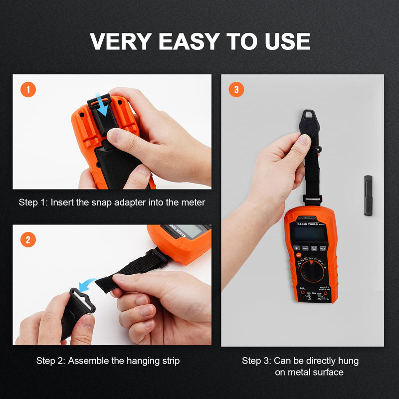 [Australia - AusPower] - Magnetic Multimeter Hanger Strap Works Compatible with Klein Tool Meters MM400,MM300, CL600, CL700, CL800, CL900,MM600, MM700 