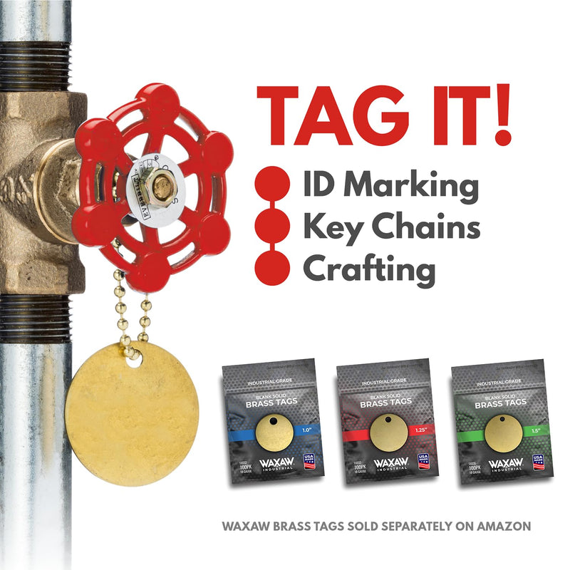 [Australia - AusPower] - 4.5 Beaded Ball Keychains (100 Pack) Solid Brass Bead Size #6 Tag Chains USA Made 