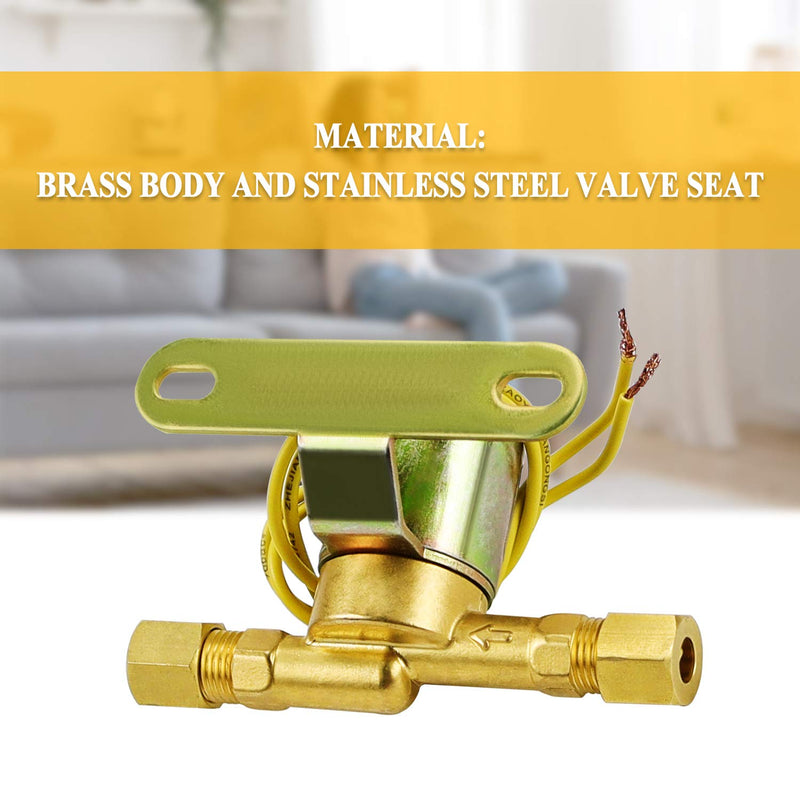 [Australia - AusPower] - Humidifier Water Solenoid Valve 4040 10006735 for Aprilaire Whole House Humidifier 400 400M 500 500M 600 600M 558 550A 550 568 560A 700M 768 760A 760 | 24 Volts | 2.3 Watts | 60 HZ-Yellow by TOMOON 