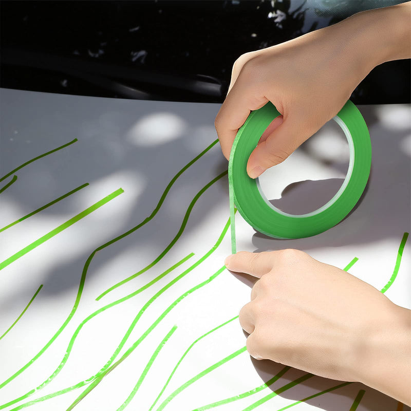 [Australia - AusPower] - 4 Rolls Pinstripe Tape, Masking Tape in 1/16, 1/8, 1/4 and 1/2 Inch Wide, Painters Automotive Masking Tape for DIY Car Auto Paint Art (Green, 52 yd) Green 