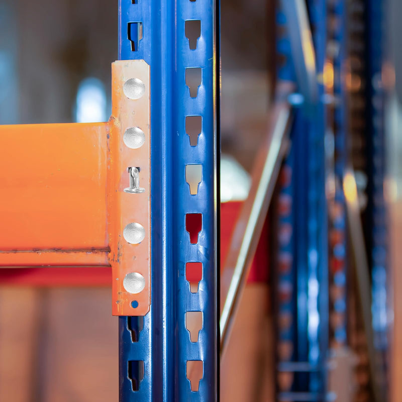 [Australia - AusPower] - Universal Pallet Rack Drop Pin: 100 Pcs M5x5mm Heavy Duty J Bolt Safety Clip, Cross Beam Locker Drop Pin for Warehouse, Home Silver 3.20X1.70X1.10CM 