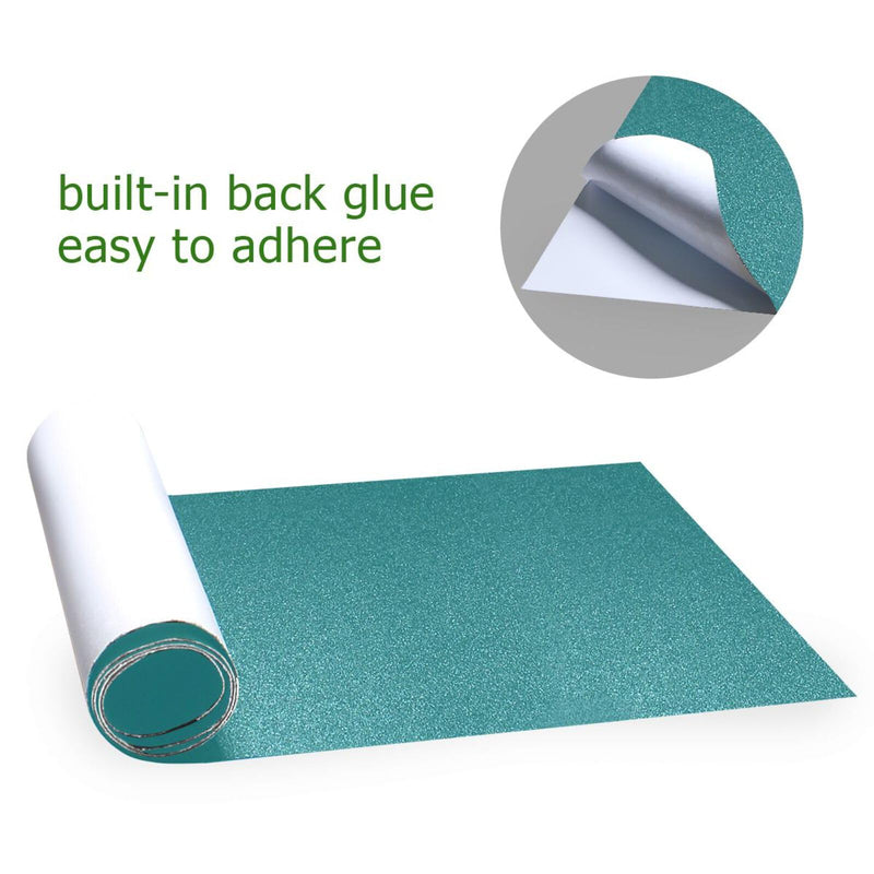 Plain Dark Teal Green Solid Color Skateboard Grip Tape 44x10 Inch Anti-Slip Waterproof Sandpaper Griptape Sheet Sticker for Longboard, Scooter, and Rollerboard Deck 44.1x10.1 Inch