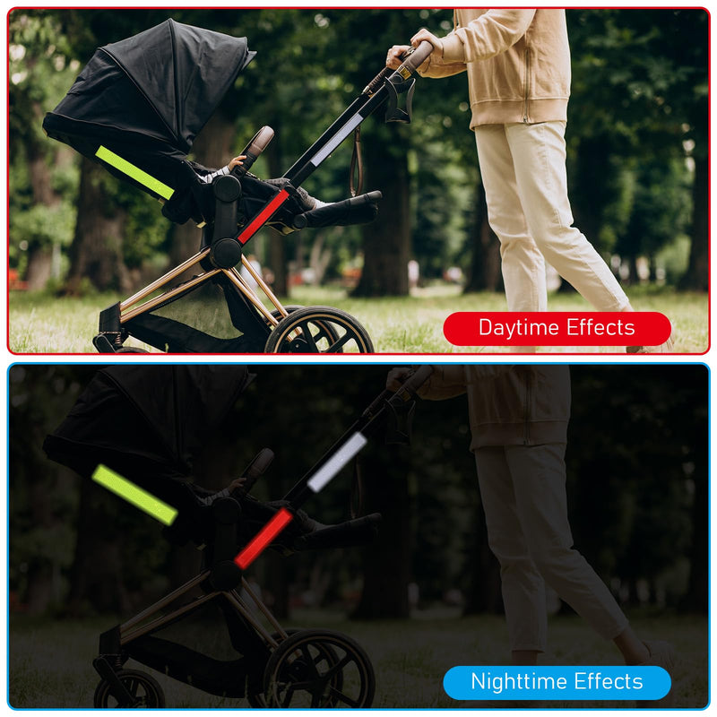 TIESOME 3 Rolls Reflective Tape Outdoor Waterproof, High-Visibility Neon Reflective Tape Safety Warning Tapes Durable Lasting Color Neon Tapes for Car Bike Baby Stroller Helmet(0.8In x 16 Feet)