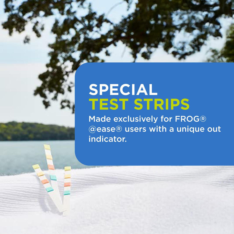 FROG @Ease Test Strips for Hot Tubs and Swim Spas - Test Strip with Out Indicator for FROG @Ease SmartChlor Cartridges, pH, Total Alkalinity and Total Hardness - 30 Test Strips