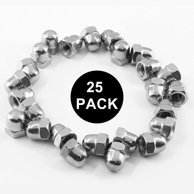 [Australia - AusPower] - 5/16-18 Acorn Hex Cap Nuts, 304 Stainless Steel Hex Nut Set, Plain Finish, Pack of 25 25pcs 5/16-18 