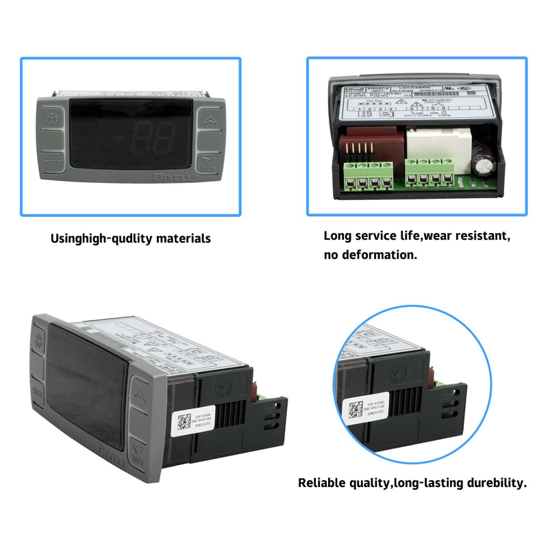 [Australia - AusPower] - XR02CX-4N1F1 Temperature Control with Temperature Sensor Probes 120V/Digital Thermostat Controller Off Cycle Defrost Compatible with Refrigerators-Freezers-Heating Appliances 