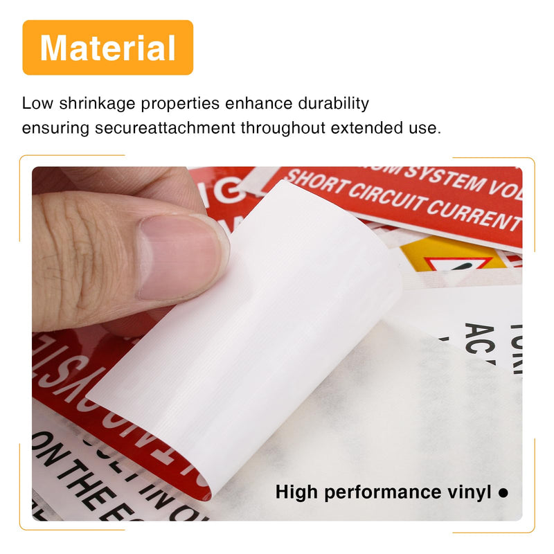 [Australia - AusPower] - 35 Pcs PV Solar Labels,Electrical Panel Stickers,Photovoltaic Safety Power Source Caution Labels Meet The NEC 2020,2017 Standards for Most Residential & Commercial Photovoltaic Solar Projects 