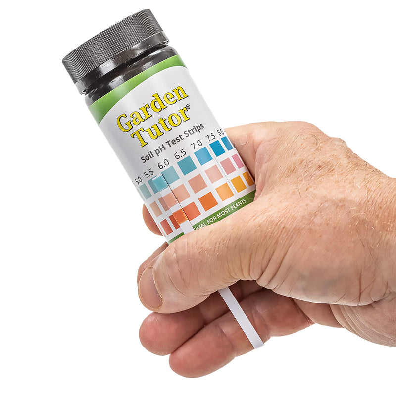 Garden Tutor Soil pH Test Kit – 100 Strips with AI-Powered Web Reader – Accurate Testing for Lawn, Garden & Compost – pH 3.5–9 1.9L x 1.9W x 4.3H