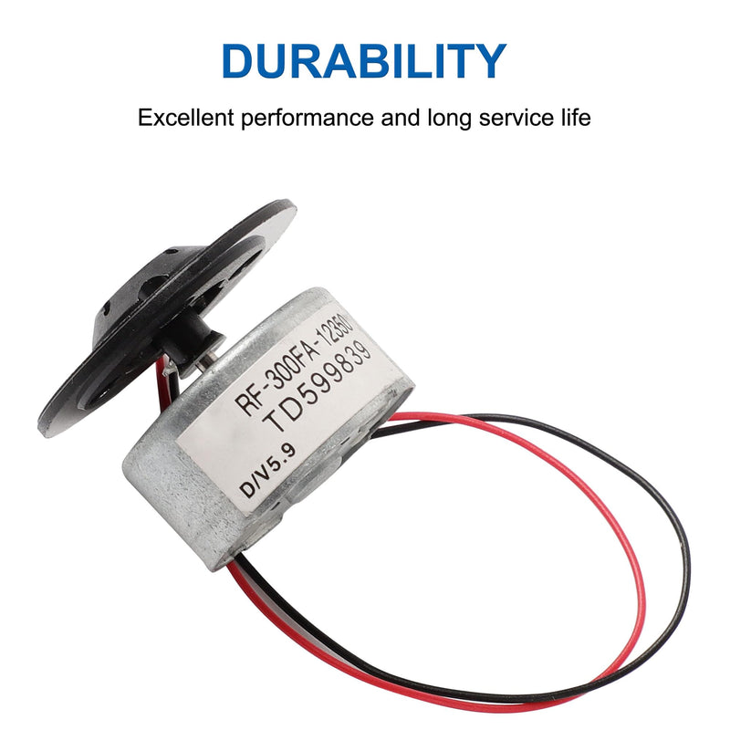 [Australia - AusPower] - uxcell Metal RF-300FA-12350 DC 5.9V Spindle DVD Micro Motor, 2.4 x 1.2cm for DVD CD Player, 1 Pcs Silver Black 