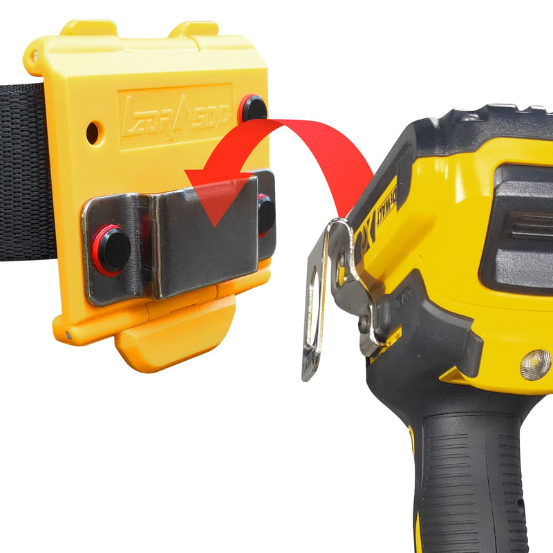 Tape Measure Holder, Drill Holster, Tactical Cordless Tool Belt Clip Holder, Holster with Belt Clip Hook,Small Electrician Tool Pouch with Clip Holster. Yellow Tape Measure Holder