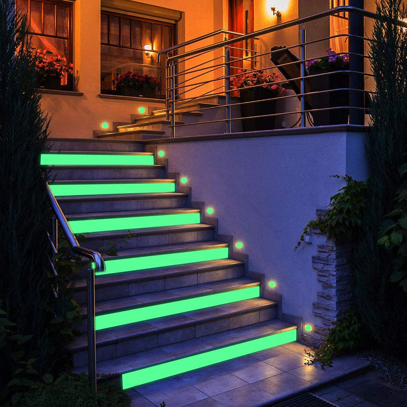 LLPT Glow in The Dark Tape 1” x 33 Ft Self Adhesive Neon Luminous Tape Rechargeable Brightness Fluorescent Sticker Tape for Sport Gears Night Part DIY Craft Color Green (GD133G) 1" x 33 Feet