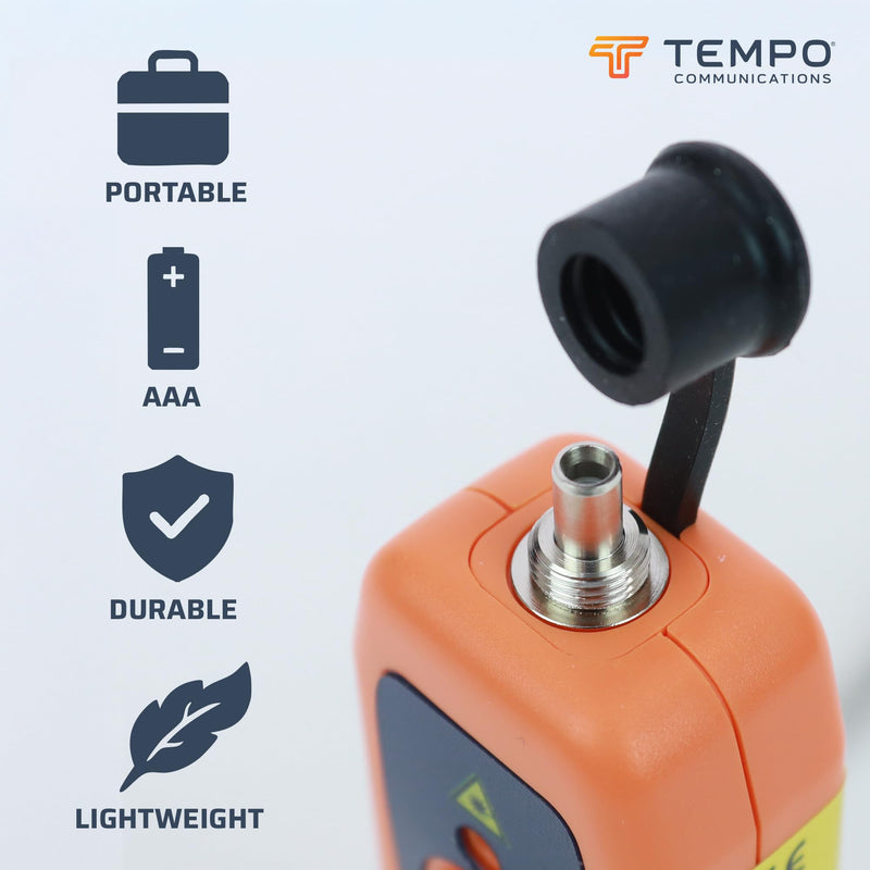 [Australia - AusPower] - TEMPO Communications 100XL VFL Fiber Optic, 1 mW Class 2 Visual Fault Locator Fiber Optic, 4km Distance, 2Hz Modulation Mode 100XL-C/A 