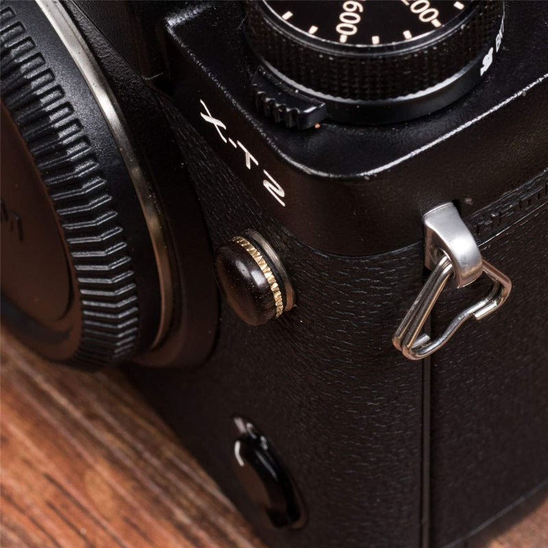 [Australia - AusPower] - Wood Wooden Camera Flash Remote PC Sync Terminal Cap Cover Protecter for Fujifilm Fuji X-T4 X-T3 X-T2 X-T1 GFX 50R 50S 100 (Ebony) Ebony 