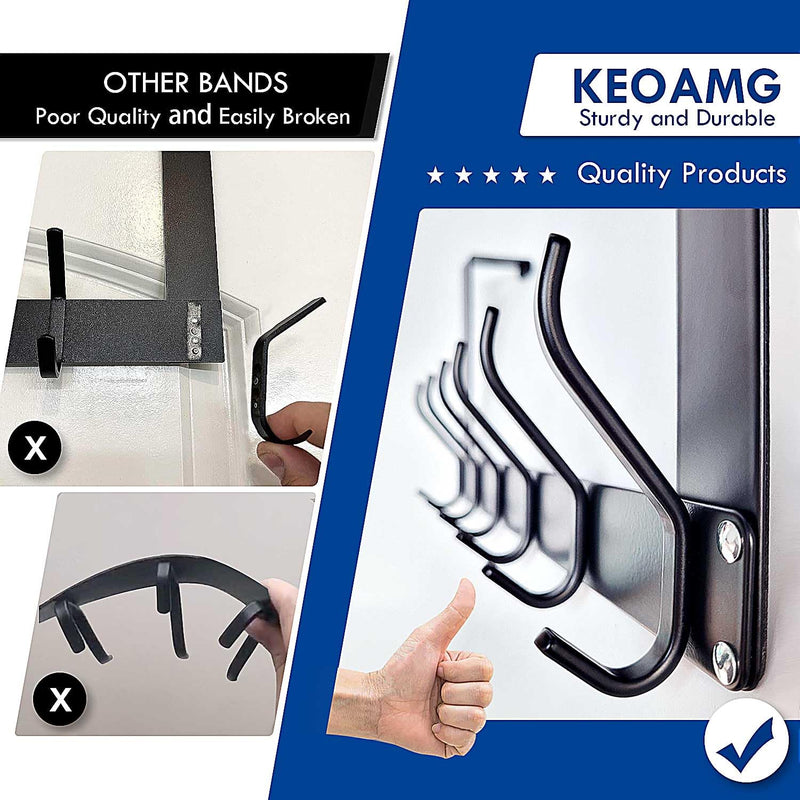 [Australia - AusPower] - Over The Door Hooks, No Assembly Required Door Hanger Hook, Sturdy Over The Door Coat Rack, Over Door Hanger Door Hooks for Hanging Clothes, Towels, Hats, Matte Black 1 Pack 