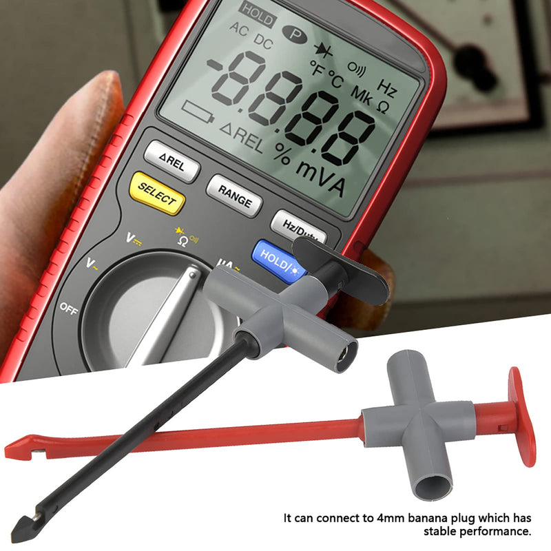[Australia - AusPower] - Multimeter Test Probe, 2Pcs Multimeter Test Clip Wire Piercing Probe Cable Clamp Auto Repairing Car Testing Tool 