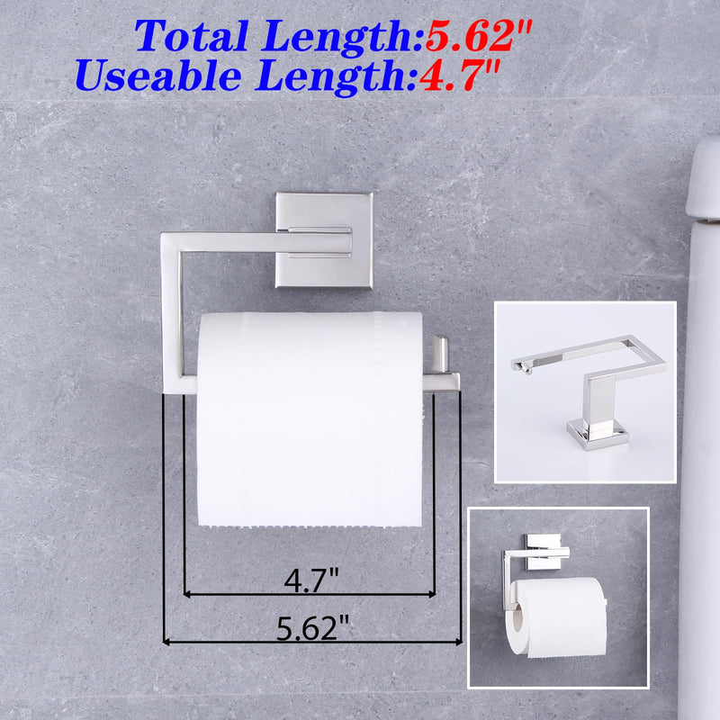 GERZWY Towel Ring and Toilet Paper Holder Polished Stainless Steel 2 Piece Bathroom Hardware Set Wall Mounted JG1956-2JG