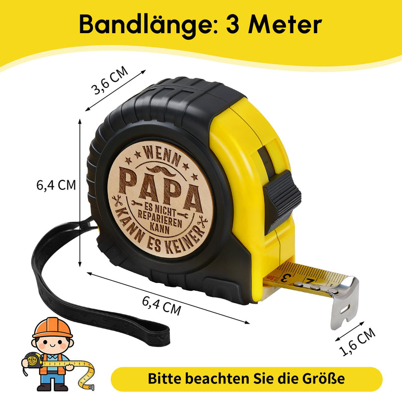 Dad Gift, Birthday Gift for Dad - Tape Measure 3m | Practical father gifts from daughter and son, best gift for father for Father's Day and Christmas