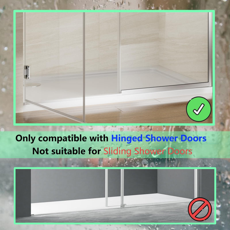 Frameless Shower Door Bottom Seal for 3/8" (10mm) Thick Glass, 36" Long, Clear Vinyl, No Adhesive Required, Stops Leaks Clean 36" Length for 3/8"
