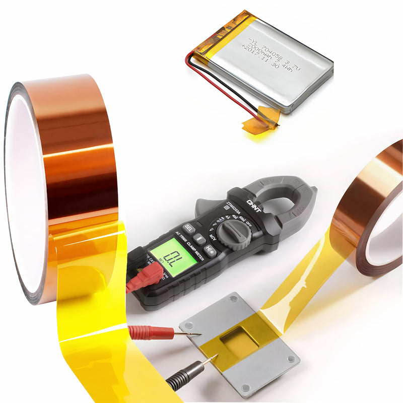 KR. LIF 2 Rolls Heat Resistant Tape for Sublimation, 10mm x 25m (82ft) – No Residue Heat Transfer Polyimide Tape for Heat Press, Vinyl, Electronics, Soldering, Circuit Boards