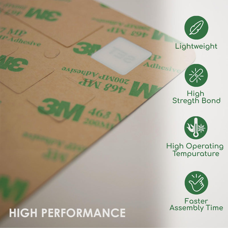 [Australia - AusPower] - Adhesive Transfer Tape, Double Sided Transfer Sheet, 468MP, 8inch x 8inch (5-Pack) 8 inch x 8 inch 