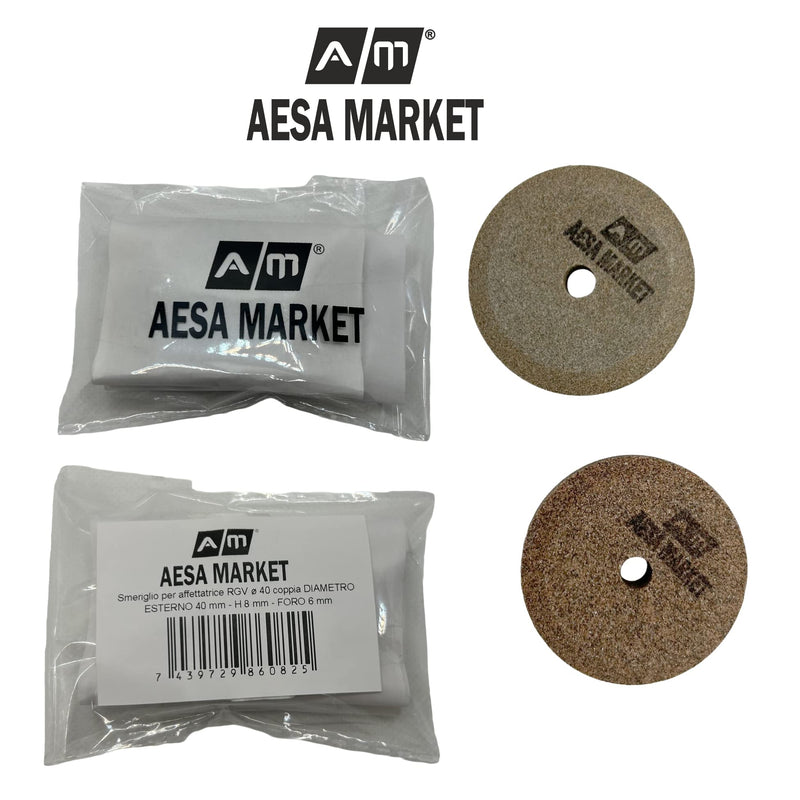 [Australia - AusPower] - Grinding Wheels for Slicer Compatible with RGV, Sirman, Mistro, Fimar, Fama Others Ø 40 - H 8 - Hole 6 