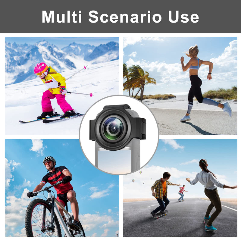 [Australia - AusPower] - Upgrade Lens Guard for Insta360 X3 Protective Cover Case for Insta360 Camera Accessories(Optical Glass Lens Cap) Snap-on 
