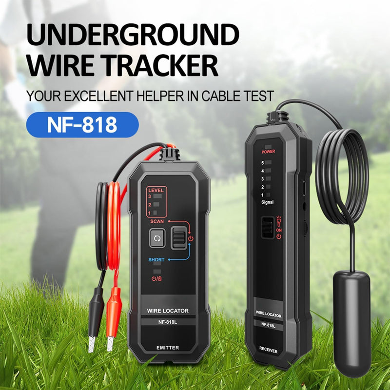 [Australia - AusPower] - Underground Wire Locator, Underground Cable Locator for Pet Fence Buried Sprinkler Valve, Cable Tester for Locating Irrigation Tone Generator Kit, Electrical Underground Wire Tracer 