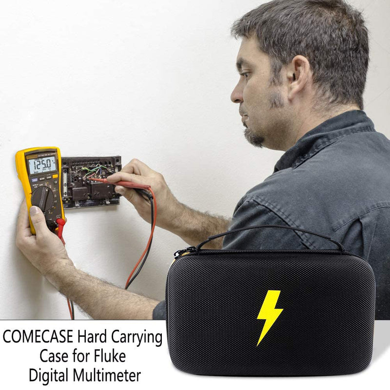[Australia - AusPower] - Case Compatible for Fluke 15B 117/115/ 116/ 17B/ 87V/ 88V/ 101, Also Fit Crenova MS8233D/ for AstroAI TRMS 6000 Counts Digital Multimeter, Protective Travel Storage Bag with DIY Foam (Box Only) 